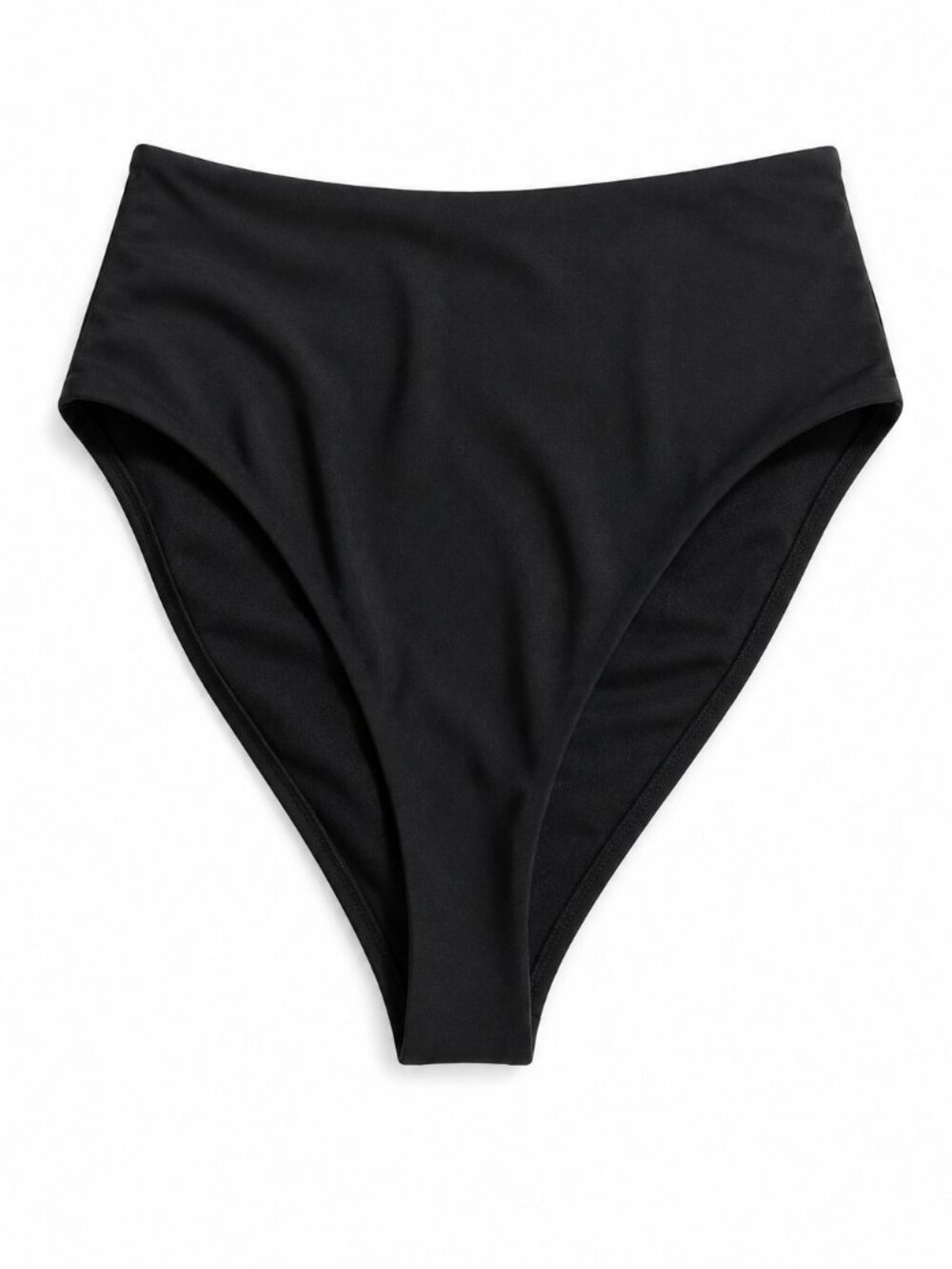 Women's Black High-Waisted Bikini Bottoms – Classic Swim Bottoms, XS